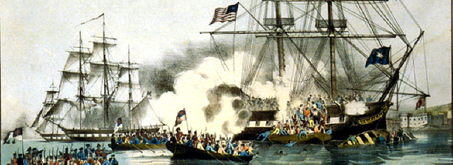 Britan Blockades American Ports