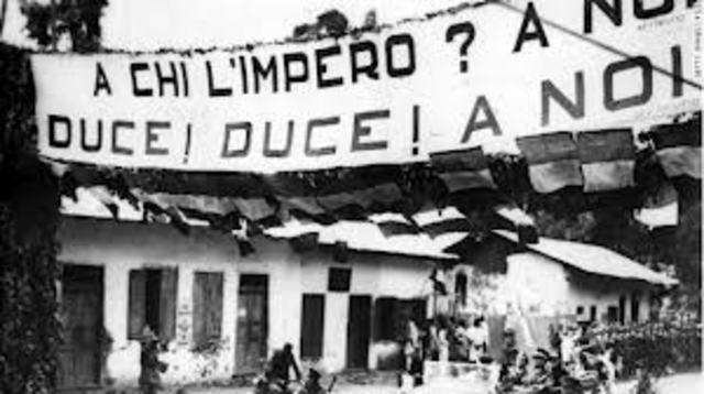 Italy wins in Ethiopa and creates italian East Africa