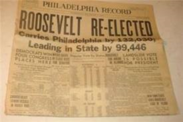 Roosevelt Re-Elected