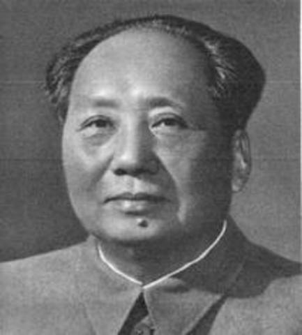 Mao Zedong's Communist Party gains support from the peasants by giving them land.