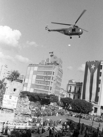 A plane coming from the U.S.