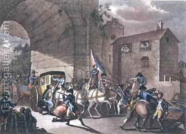 Louis XVI and his family tried to flee France but were arrested at Varennes