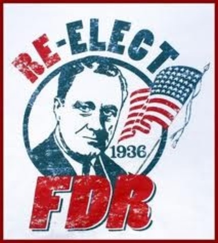 Roosevelt re-elected