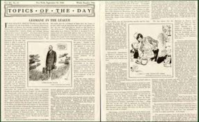 Germany enters the League of Nations