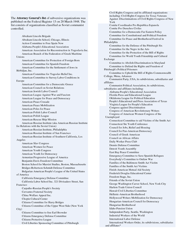 Subversive organizations