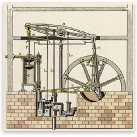 Steam engine provides power