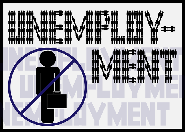 Unemployment had been cut in half