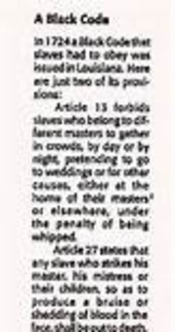 Louisiana Slave Code
