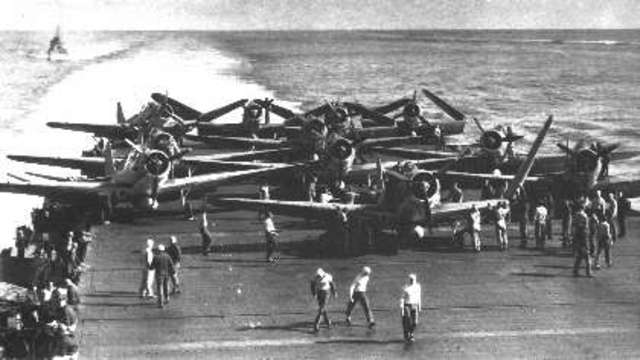 June 4-7, Battle of Midway. The US Navy sinks four Japanese aircraft carriers in the fight that proves to be the turning point in the Pacific war.
