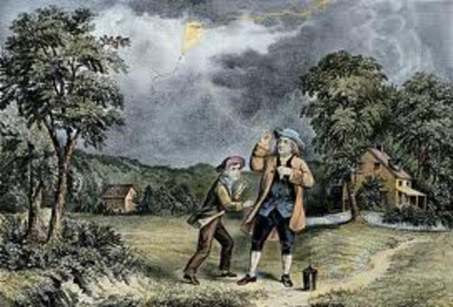 realiza su experimento con la cometa