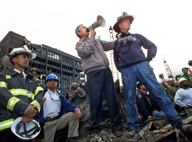 President Bush gives a Speech at Ground Zero