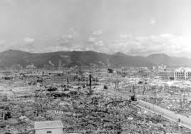 Drooping of the atomic bomb Hiroshima