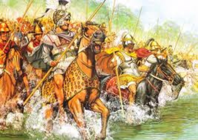 Battle of the Granicus River against Darius III of Persia.