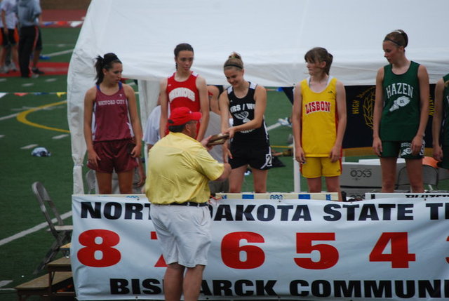 Me encontré en el atletismo estatal.