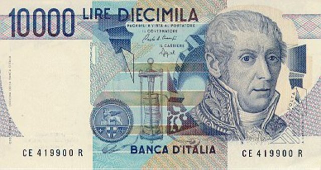 Billete En Honor A Alessandro Volta