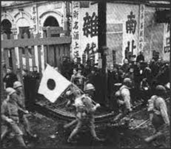 Japan invades China