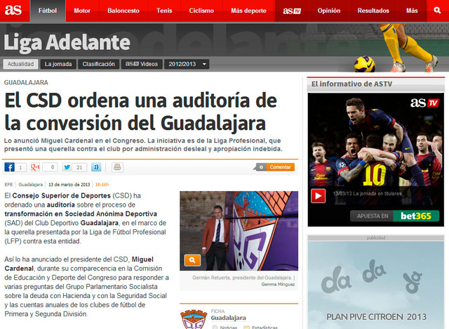 El CSD ordena una auditoría de la ampliación de capital del Dépor