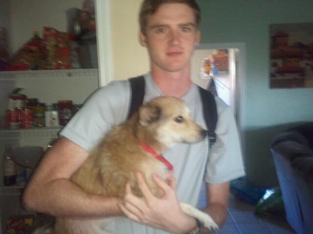 Saying good buy to his girl!