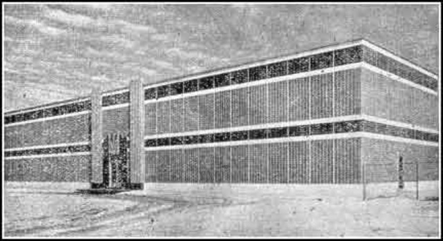 1st all-glass windowless structure in US completed, Toledo, Ohio