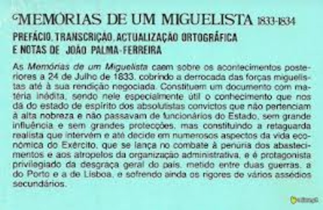 Os miguelistas retiram da margem sul do Douro e avançam de Coimbra sobre Lisboa