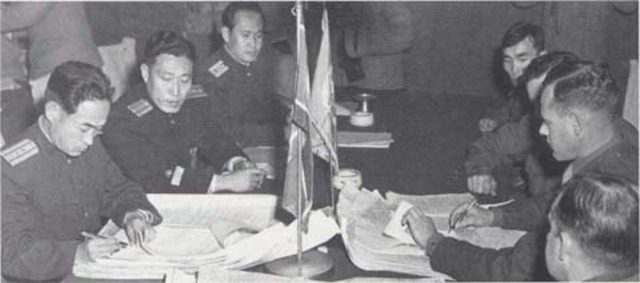 President Truman and his new military commanders started peace talks at Panmunjom