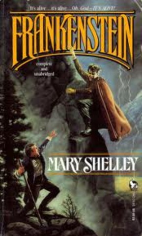 Mary Shelley, daughter of Mary Wollstonecraft, publishes Frankenstein