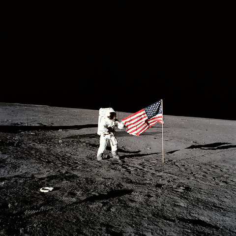 The moon landing - Neil Armstrong sets foot on the moon