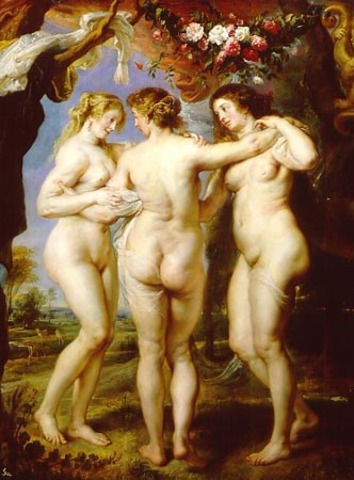 Rubens pinta "Las tres gracias"