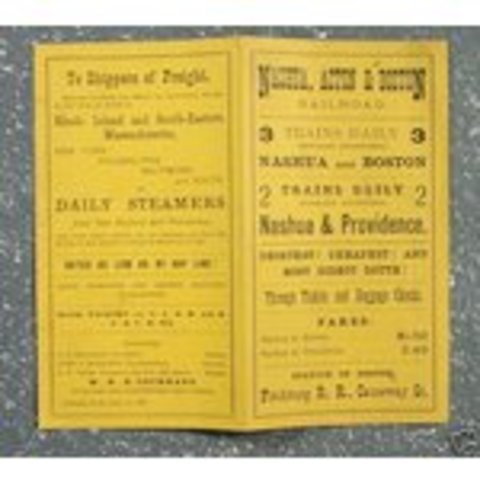 Opening of the Nashua, Acton & Boston RR