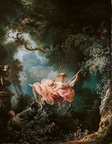 Jean-Honoré Fragonard termina su obra maestra "El columpio".