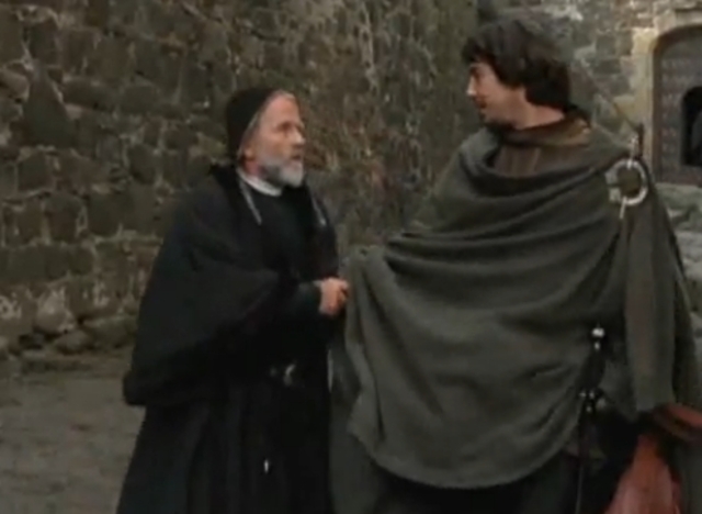 Polonius gives his son advices before Laertes leaves.