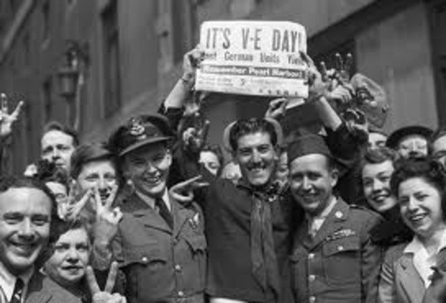 V.E day (victory in Europe celebrated)