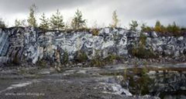 Вид Рускеальских месторождений мраморов