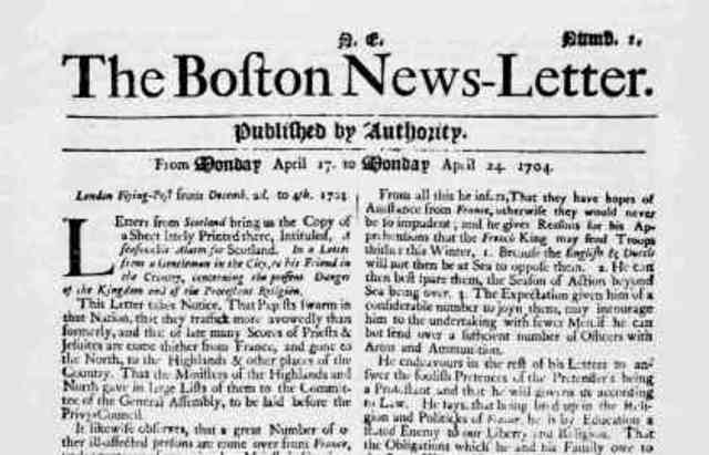 The First Weekly Newspaper