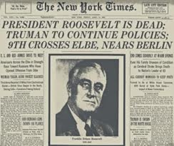 FDR dies