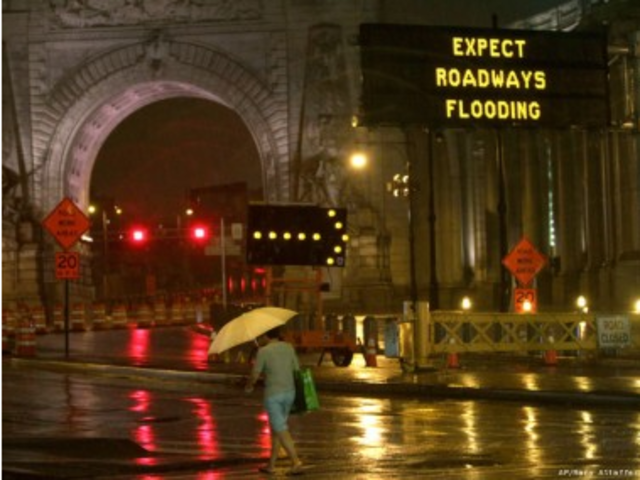 Before landfall in NY & NJ