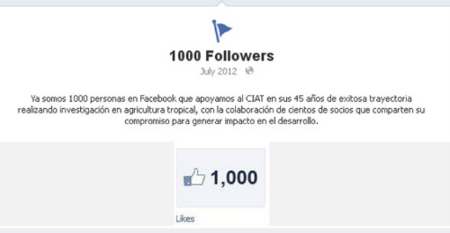 1.000 seguidores en Facebook