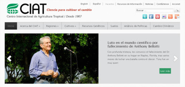 Nuevo sitio web del CIAT