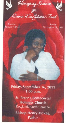 Mom's Obituary