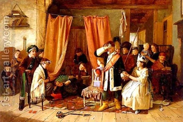 Hamlet and others attend play