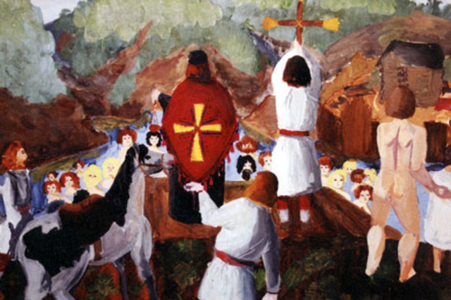 Первое массовое крещение карел