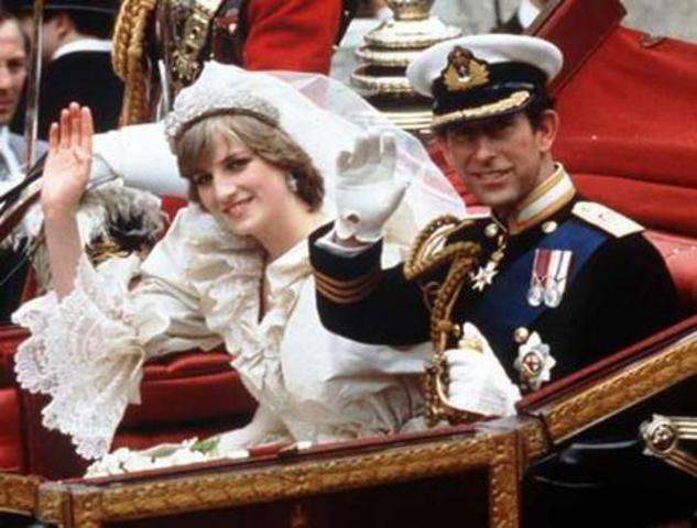 Prince Charles and Lady Diana get married