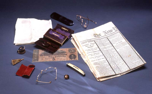Contents of Lincoln' Pockets on the night of is death