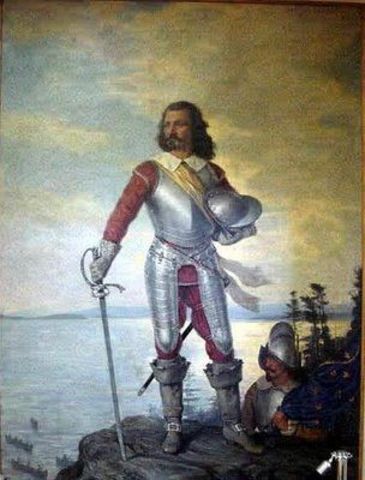 Champlain lands at Quebec City