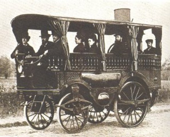 Steam powered buses appeared