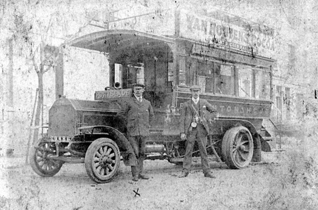 Motorized buses took over