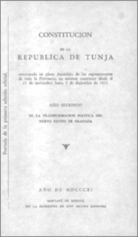 CONSTITUCION DE LA REPUBLICA DE TUNJA