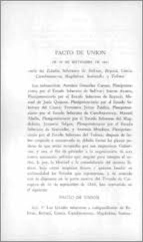 SUSCRIPCION DEL PACTO DE UNION