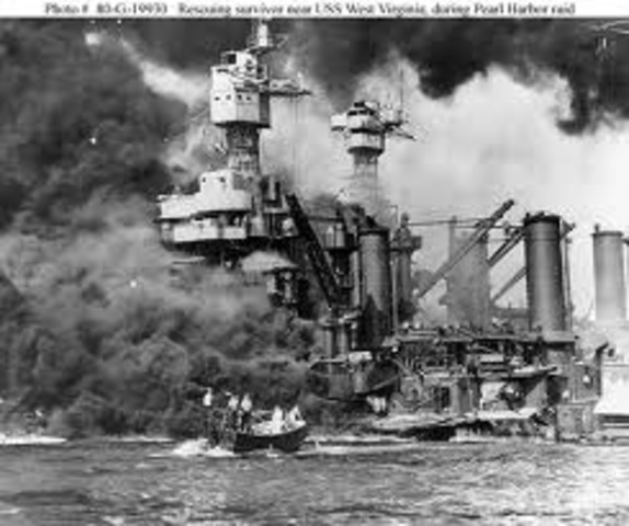 Japan attacks Pearl Harbor