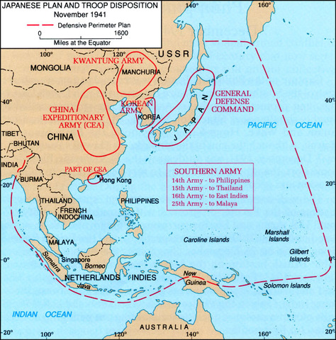 Japan advance into French Indochina and the Dutch East Indies